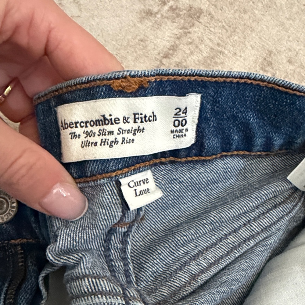 Abercrombie and fitch 90s slim straight ultra high rise jean - Picture 2 of 3